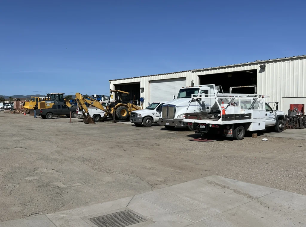 Construction equipment yard