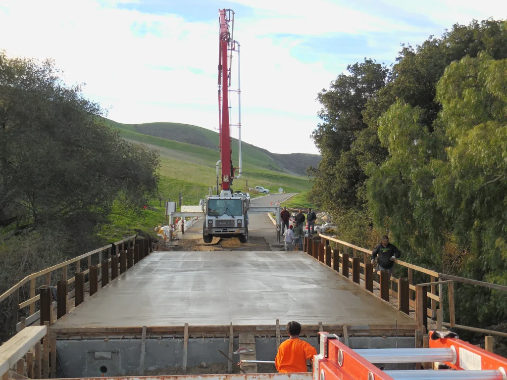 Bridge construction site